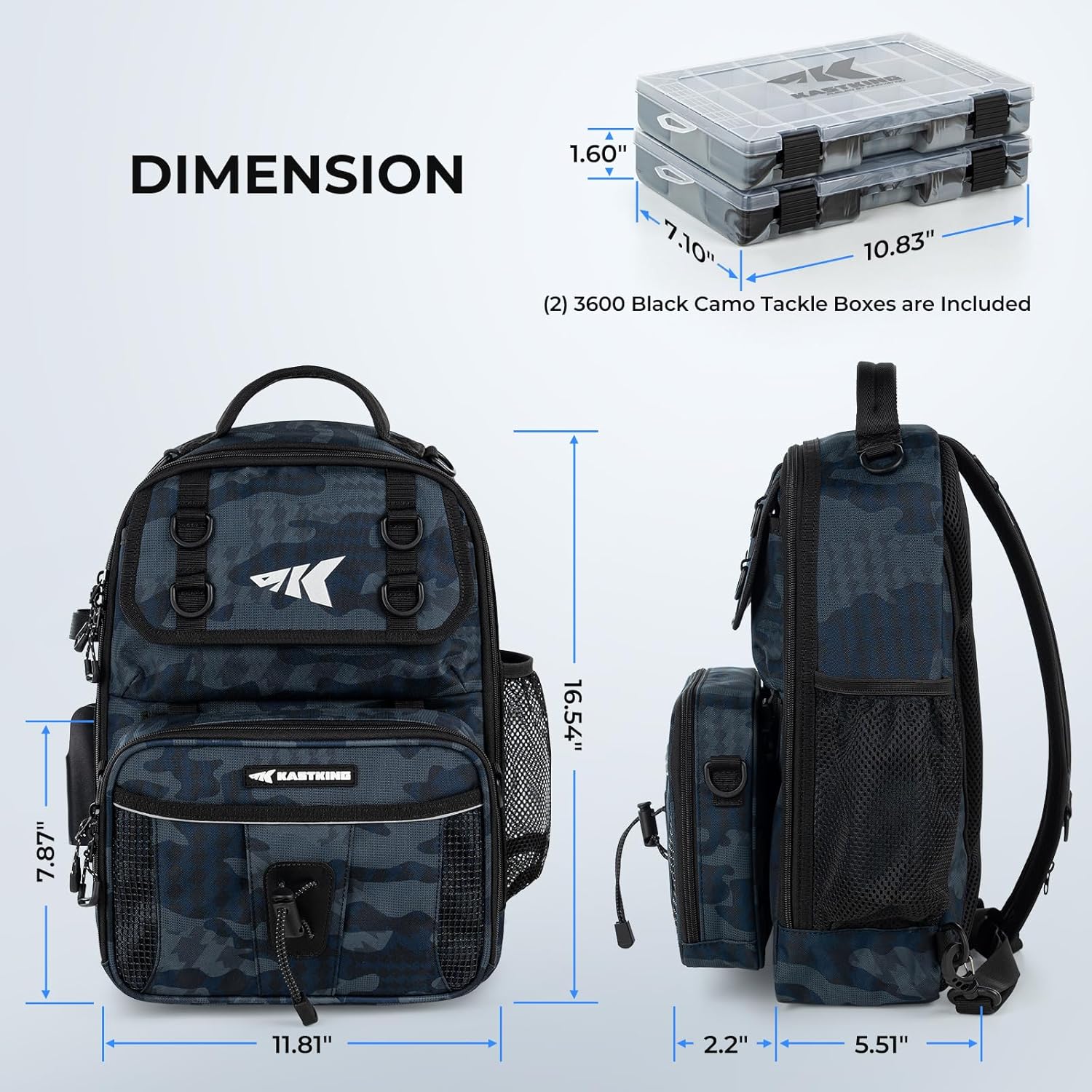 Thumbnail 6 de KastKing BaitSpace Fishing Sling Bag with Rod & Beverage Holder