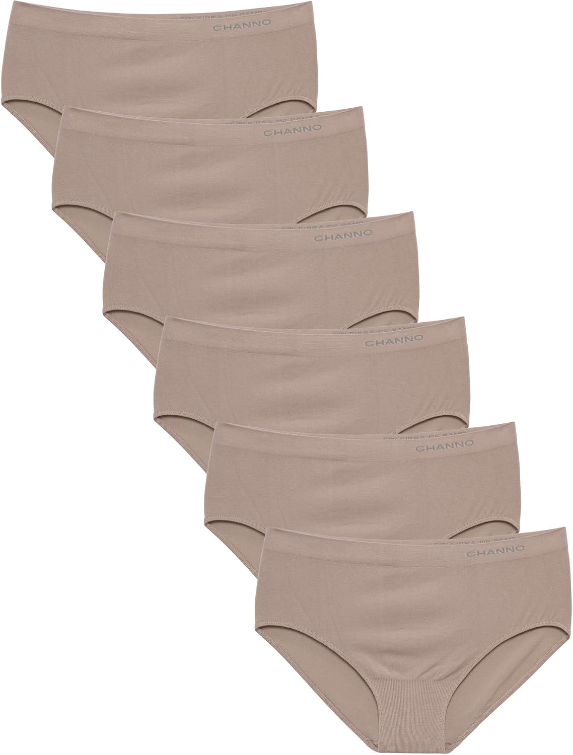 Thumbnail 6 de Channo Bragas de Algodón y Bambú para Mujer – Talle Alto, Sin Costuras, Pack Multicolor XL