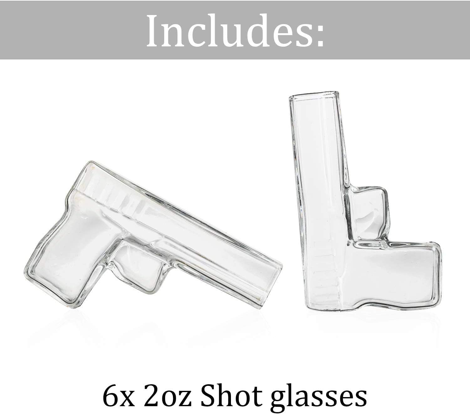 Thumbnail 6 de Pistol Whiskey Decanter Set with 6 Glasses 🥃