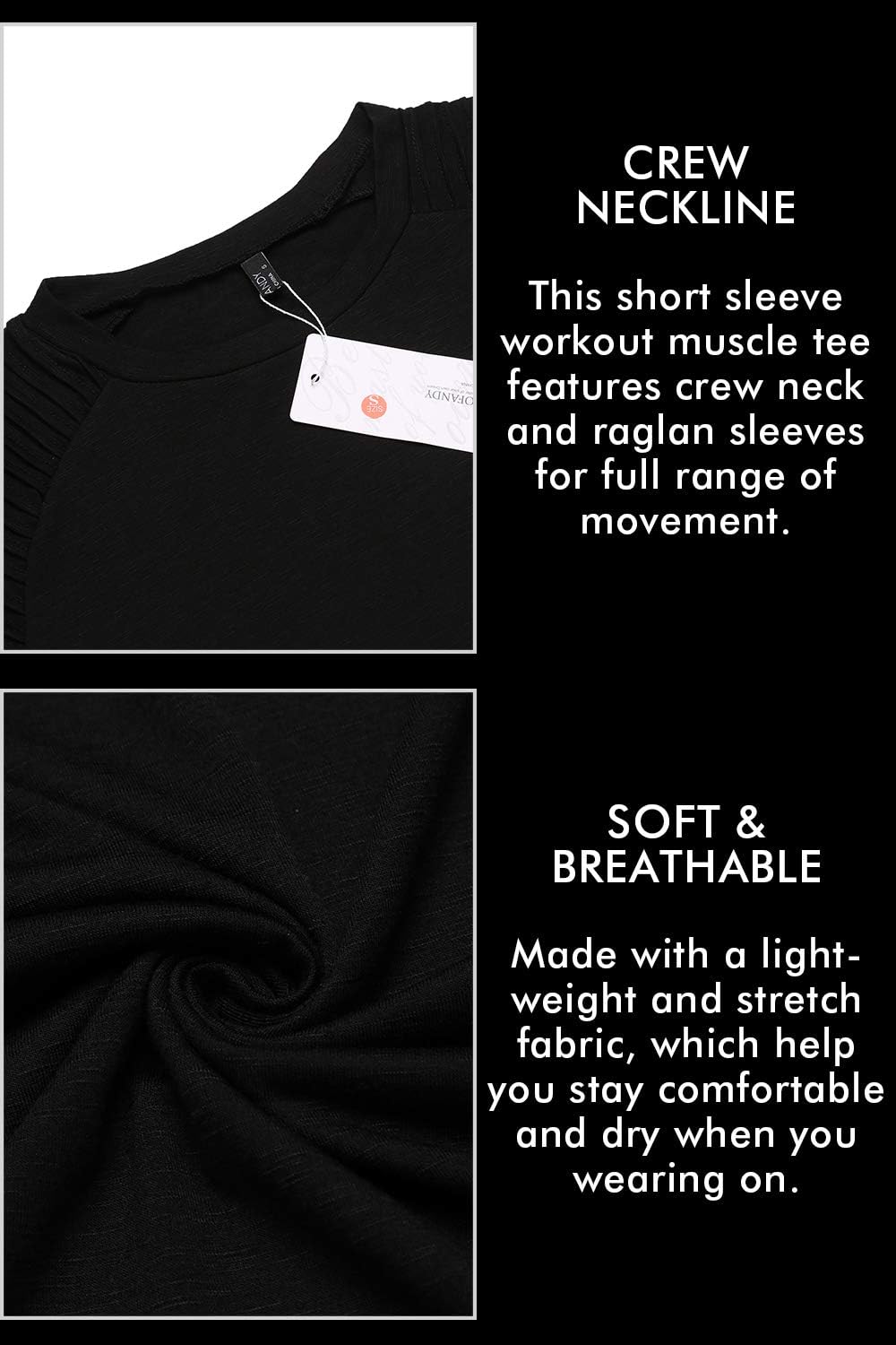 Thumbnail 5 de COOFANDY Muscle T-Shirt with Pleated Sleeves