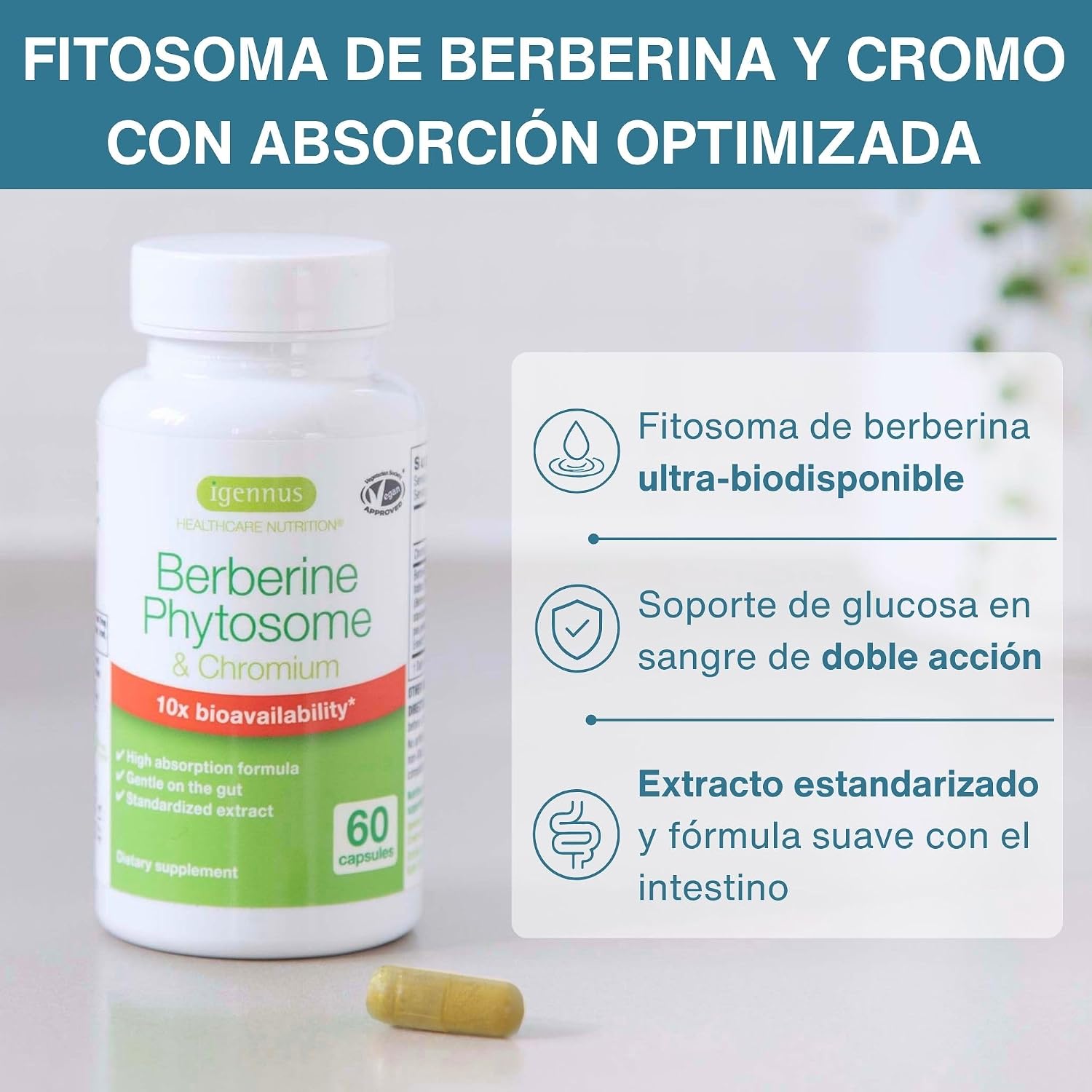 Detalle 2 de Igennus Berberina Fitosomada 550 mg