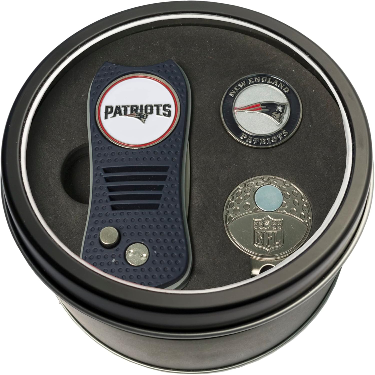 Detalle de Team Golf NFL Gift Set Switchblade Divot Tool, Cap Clip & Enamel Ball Markers