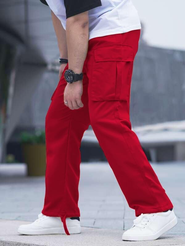 Detalle de ALLABREVE Men's Straight-Leg Casual Joggers with Drawstring, Cotton Stretch