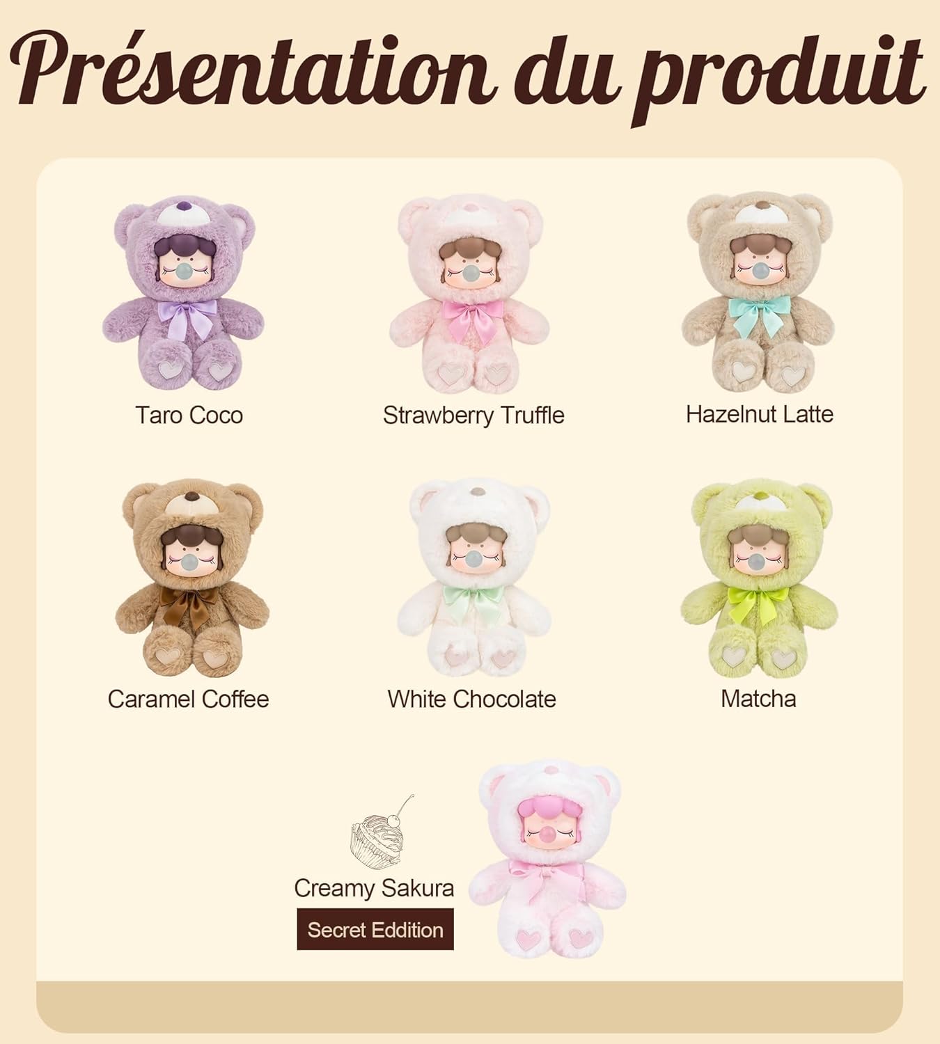 Detalle de Rolife Nanci - Ours en peluche coloré, boîte-surprise à collectionner