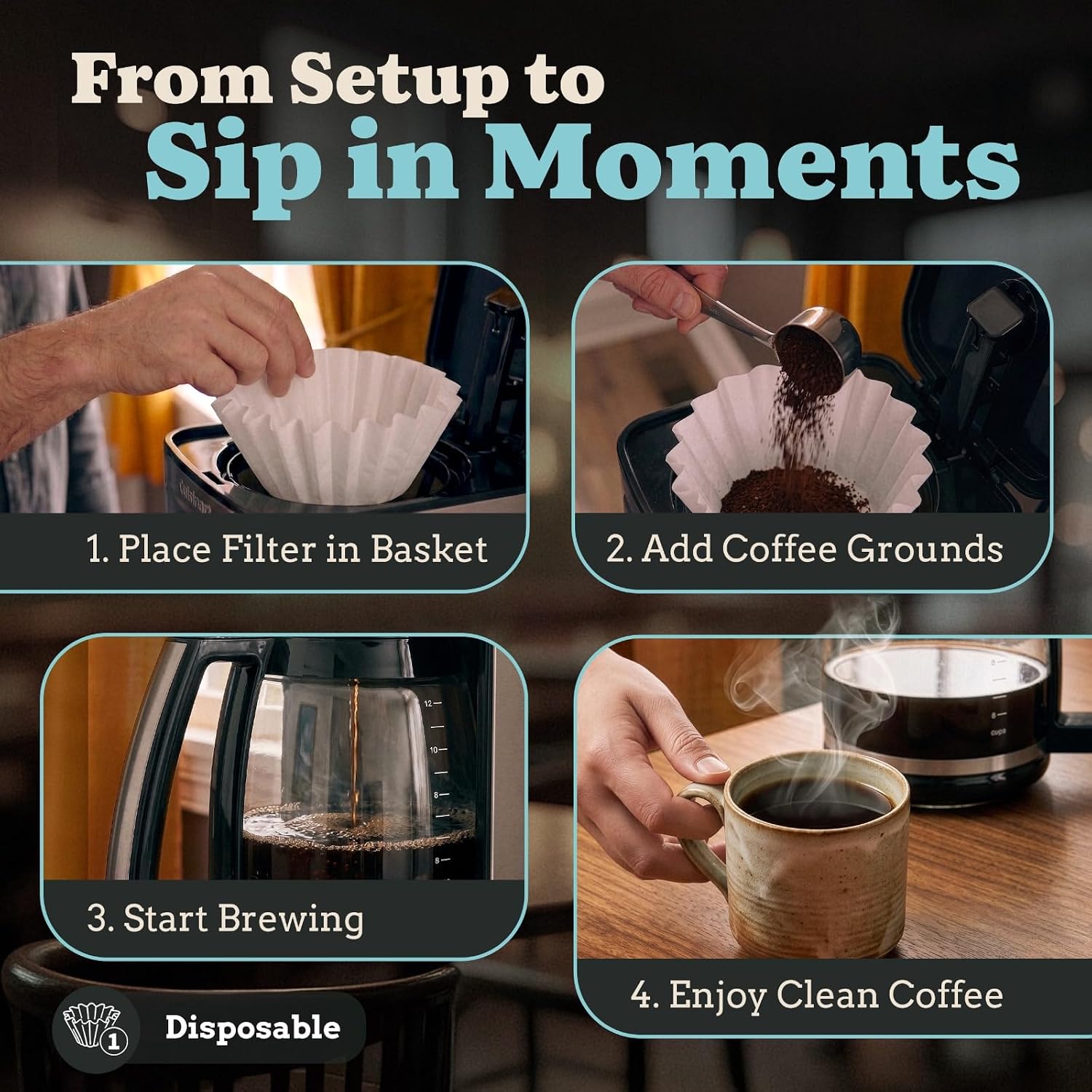 Thumbnail 2 de 8-12 Cup Basket Coffee Filters (Natural Unbleached, 200) by Rupert and Jeoffrey's Trading Co.