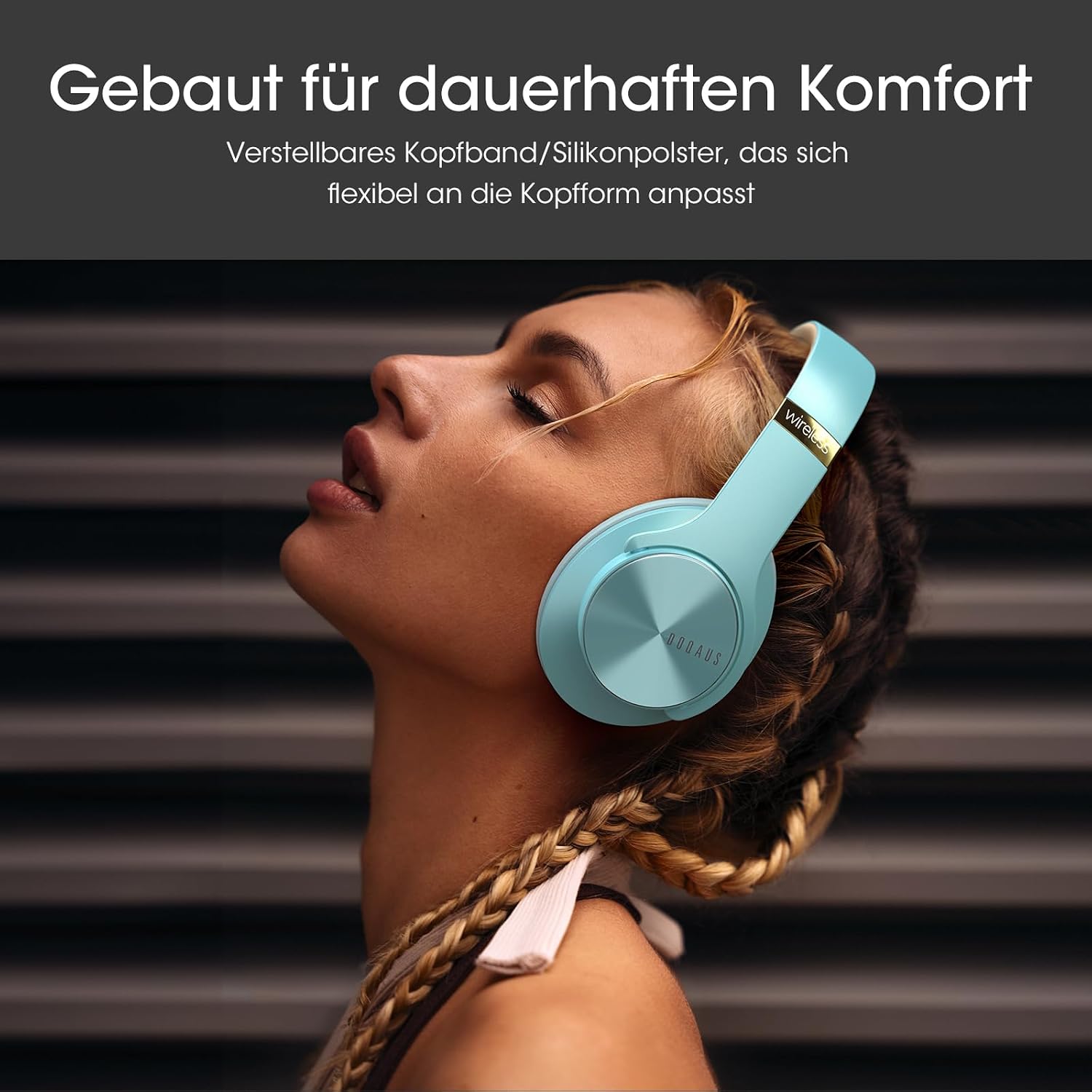 Thumbnail 1 de DOQAUS Bluetooth Over-Ear Kopfhörer Care 1 mit Mikrofon, faltbar – bis zu 90 Std. Spielzeit