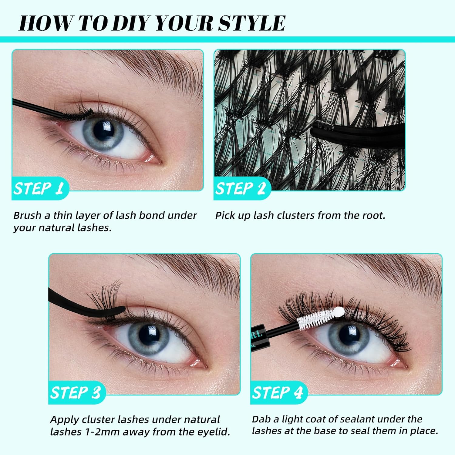 Thumbnail 5 de AMZGIRL LASH Kit 320 lash clusters 💄