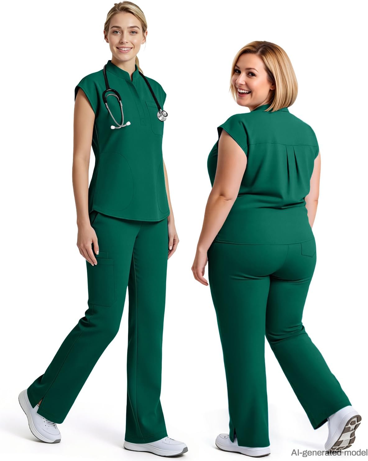 Detalle 1 de Dvoliaw Women's Scrub Set Polyester Blend