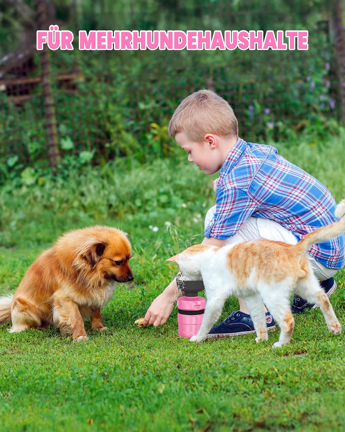 Detalle 2 de lesotc Hundetrinkflasche 520 ml Rosa