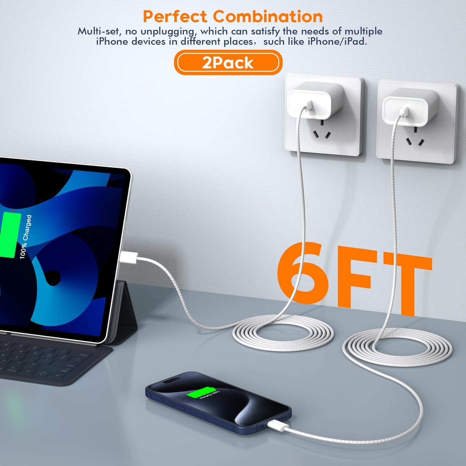 Thumbnail 6 de Fast Charging iPhone 17/16/15 20W 2-Pack Charger