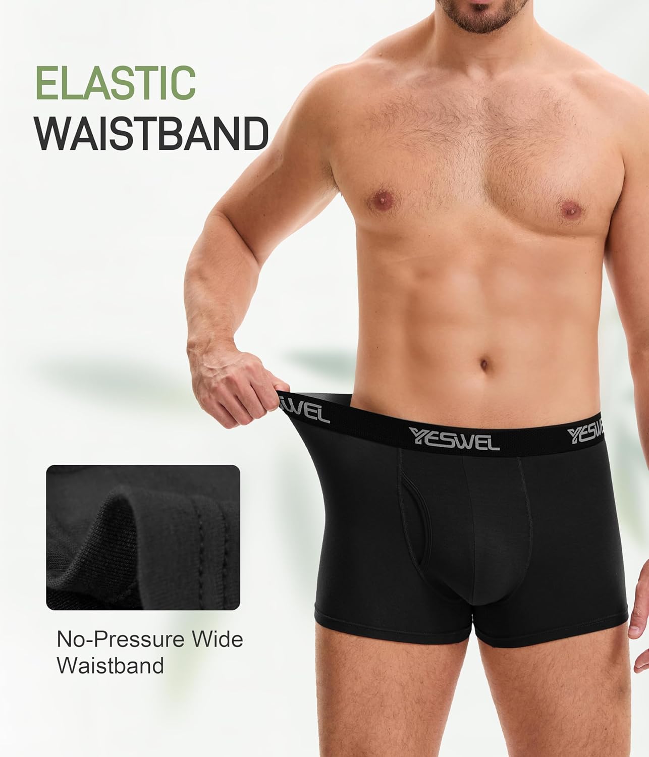 Thumbnail 4 de YESWEL Men’s Bamboo Boxers Multipack of 4 (no-itch labels, moisture-wicking, open fly) — M-3XL
