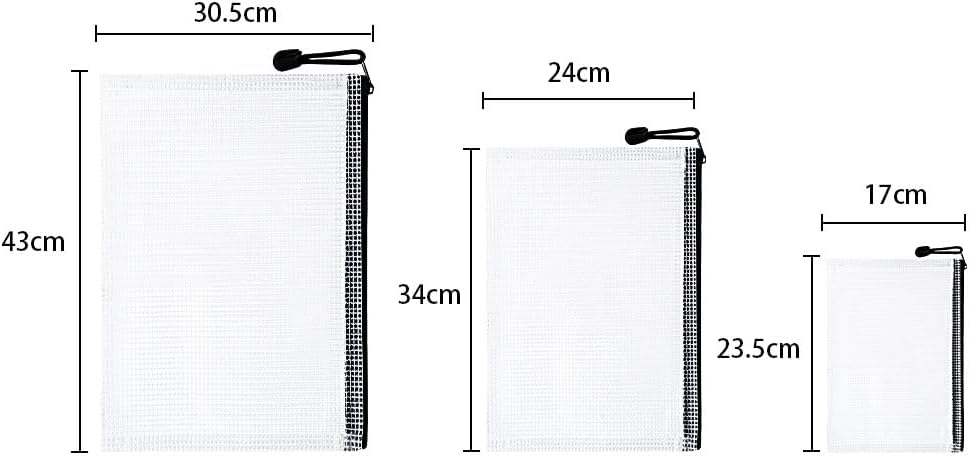 Detalle 2 de Vicloon Pochette Document Zippée A3 A4 A5, 15 pièces