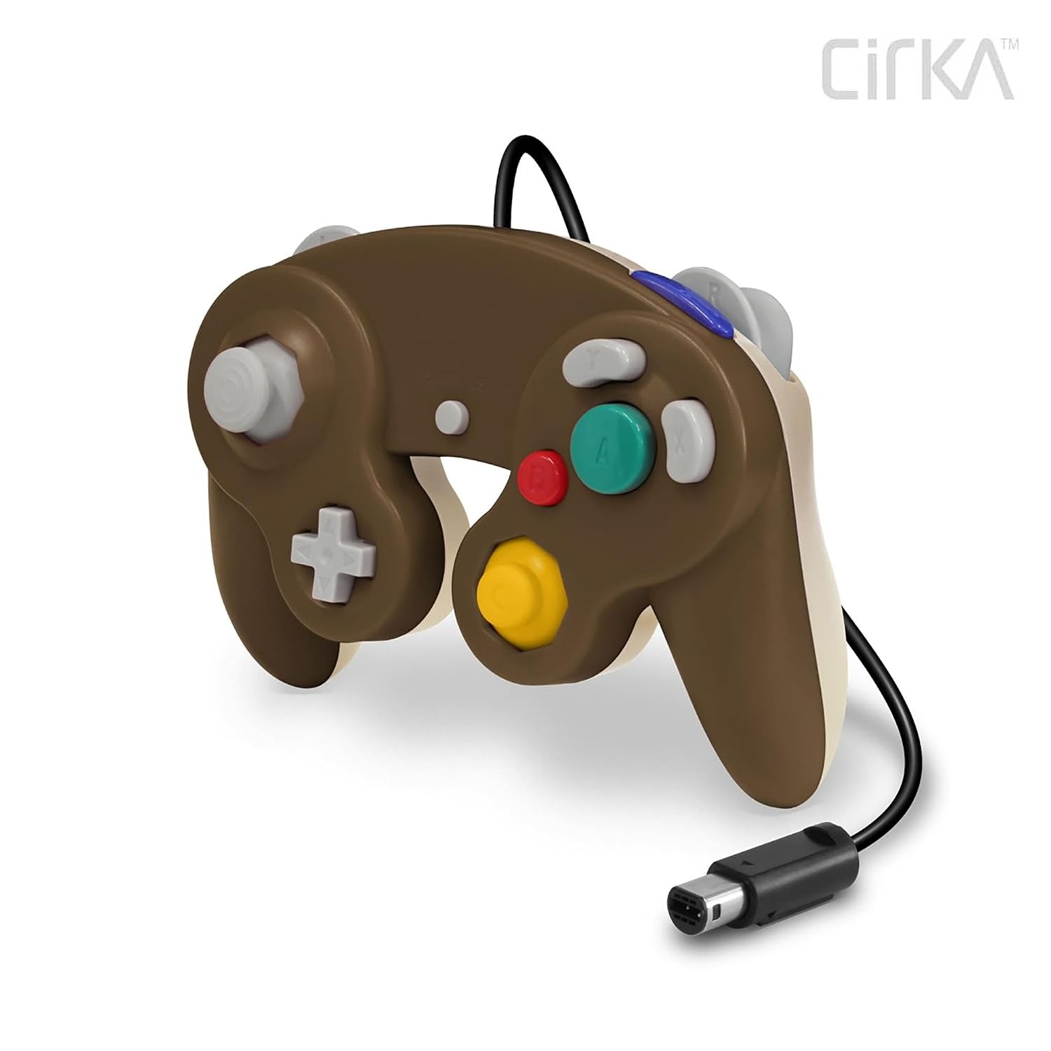 Detalle de Cirka Wired GameCube Controller for GameCube (GC) / Wii — Brown Beige