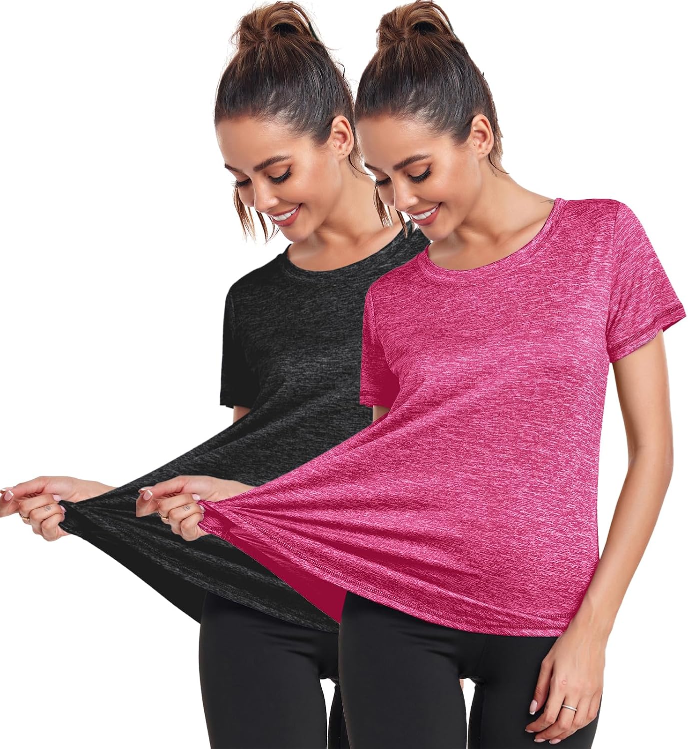 Thumbnail 2 de Deaviya Sport T-Shirt für Damen – Kurzarm-Workout-Top mit Rundhalsausschnitt für Yoga, Laufen & Fitness