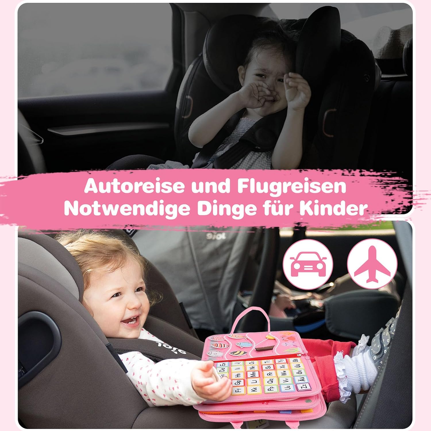 Thumbnail 5 de JHkim Busy Board Rosa Montessori Lernspielzeug