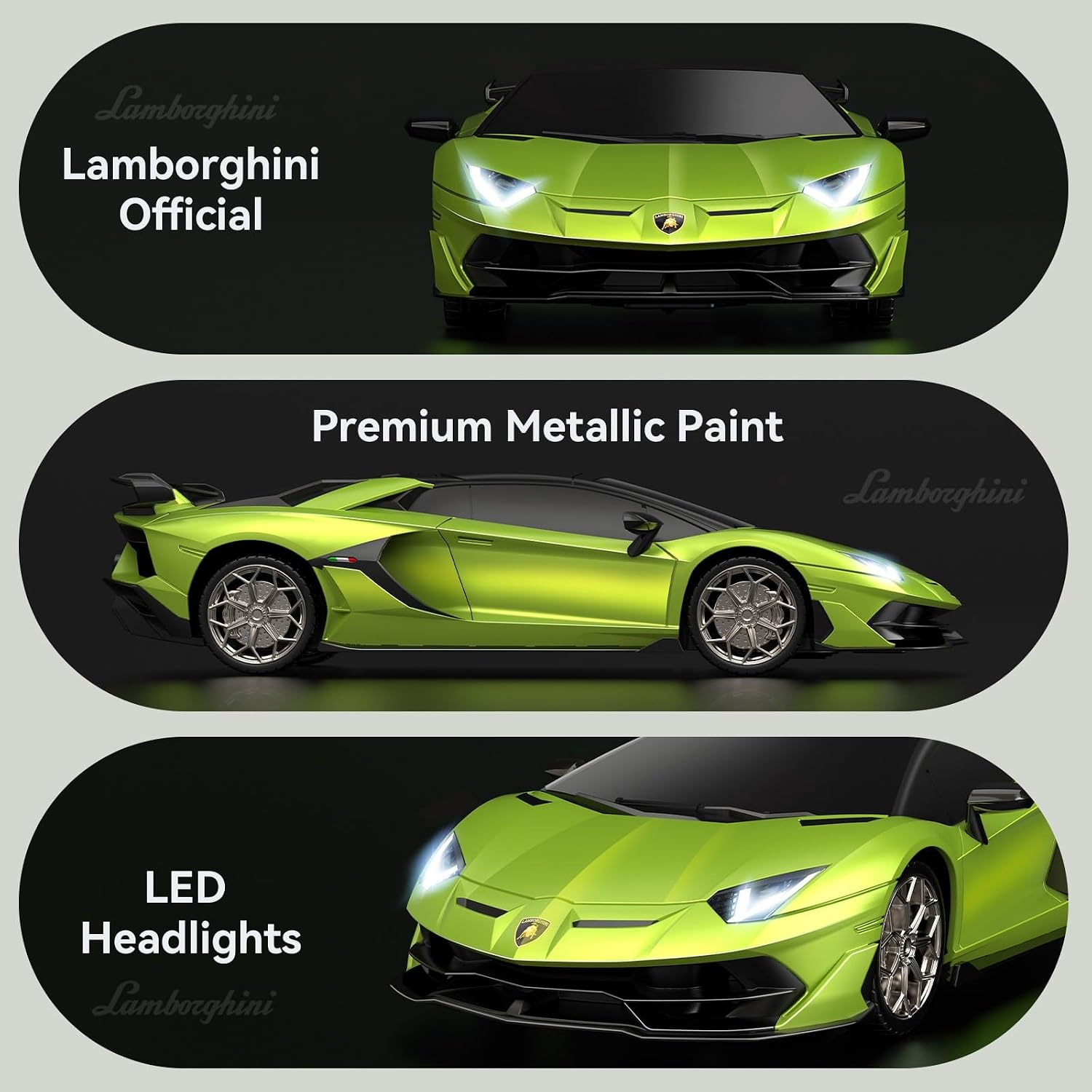 Detalle 2 de AEROQUEST 1:24 Lamborghini Aventador SVJ-Green RC Car
