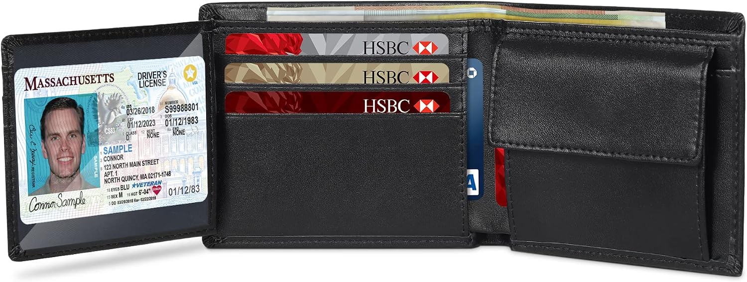 Detalle 2 de WONSEFOO Carteras Hombre RFID Bifold Delgada