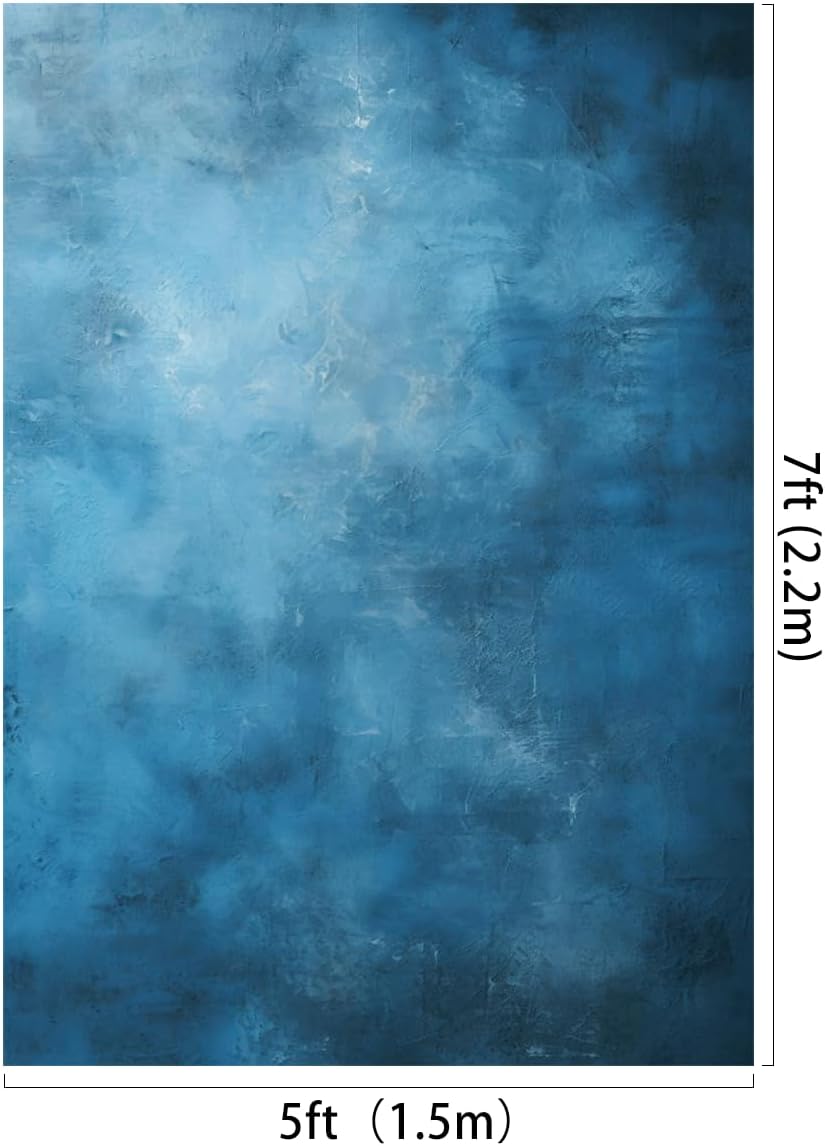 Thumbnail 1 de Kate Photography Backdrop 1.5x2.2m Dark Blue Abstract Texture Backdrop for Portrait, Baby & Wedding Photography