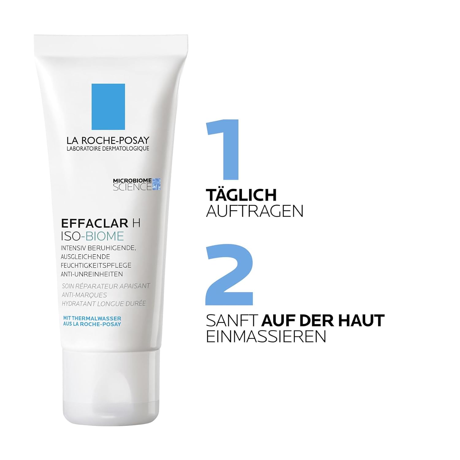 Thumbnail 5 de La Roche-Posay Effaclar H Iso-Biome Feuchtigkeitspflege bei austrocknender Akne-Behandlung (40 ml) mit Niacinamid & Provitamin B5