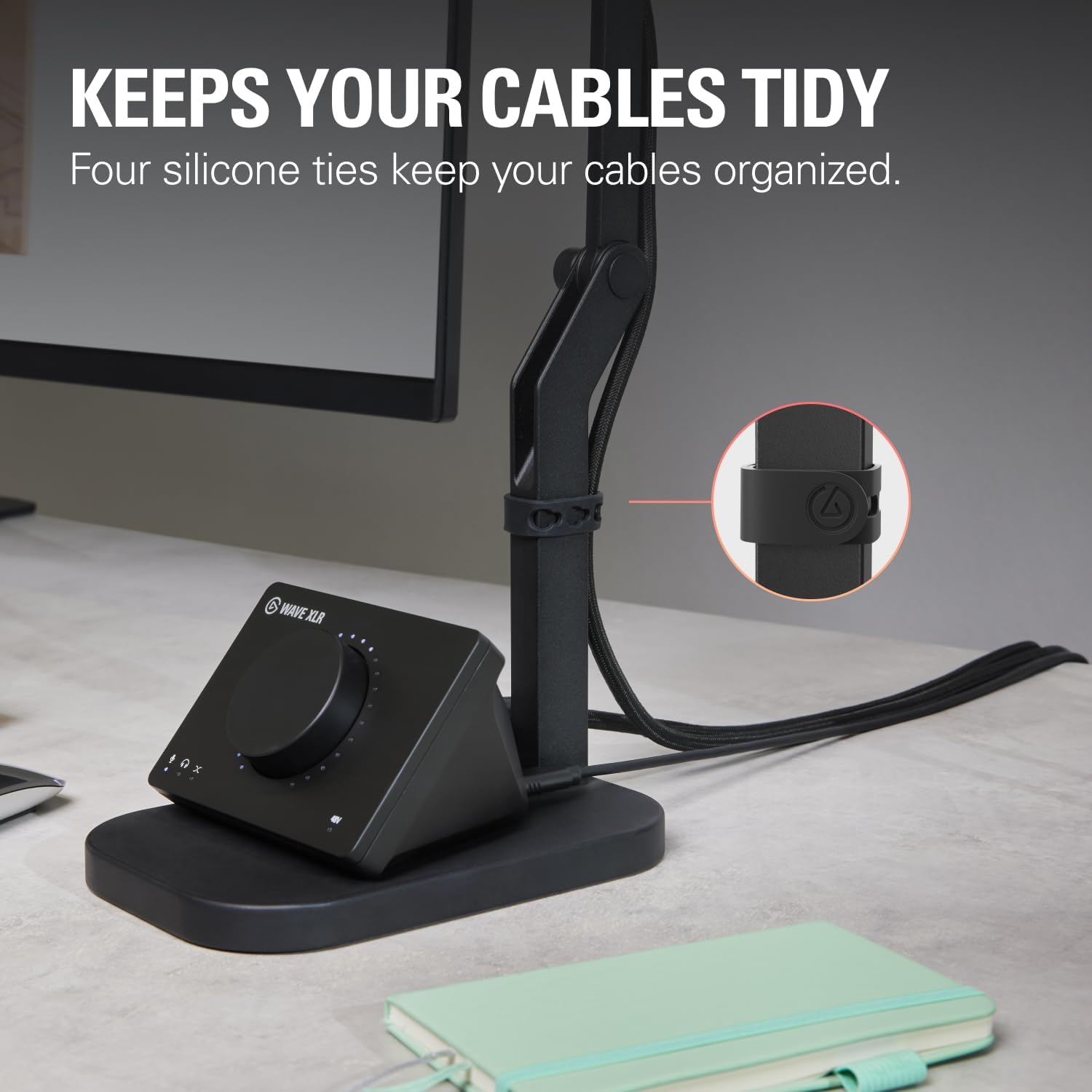 Thumbnail 6 de elgato Wave Desk Stand Adjustable Microphone Stand, Metal, Black, 1 kg Capacity