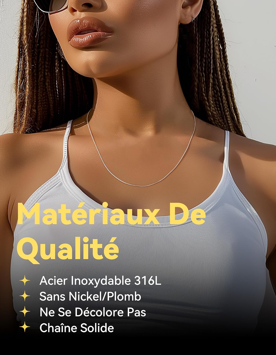 Detalle 2 de ChainsHouse Collier Chaîne Serpent 1,2 mm