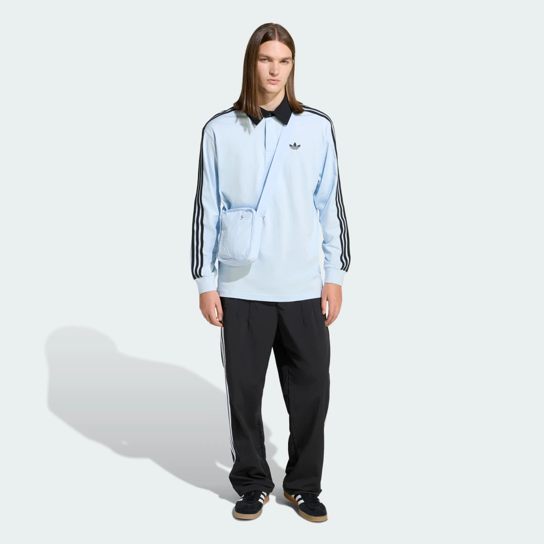 Detalle de POLO DE RUGBY MANGA LARGA 3 STRIPES de Adidas