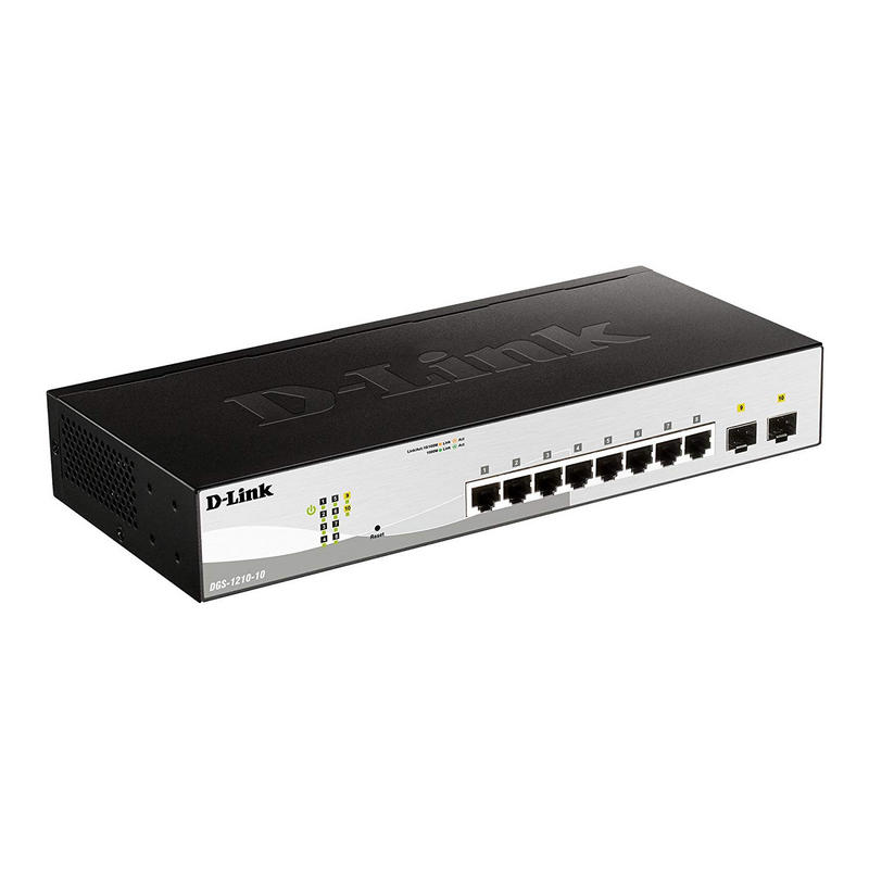 Detalle de D-Link DGS-1210-10 Switch Smart 8 Puertos Gigabit