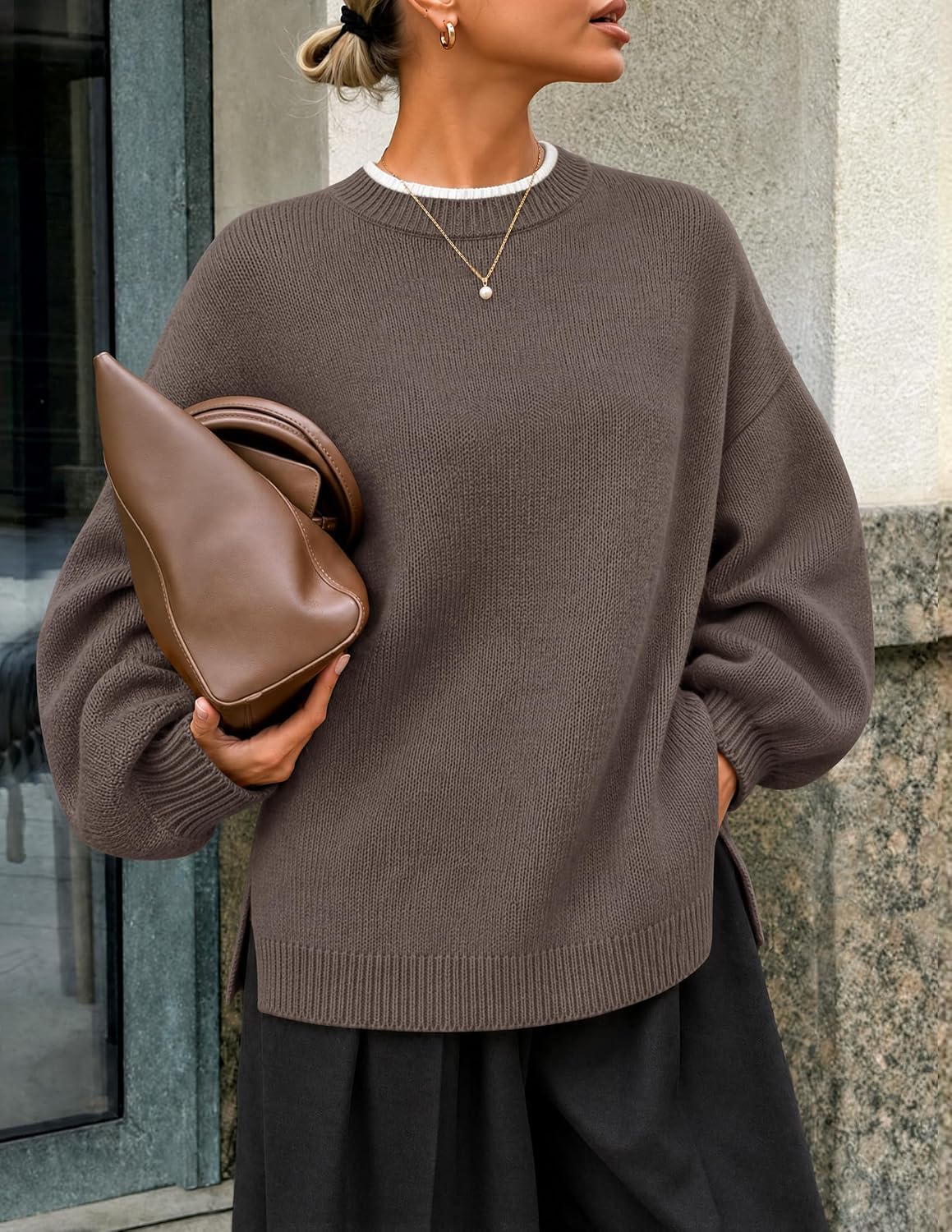 Thumbnail 1 de ZESICA Women's Oversized Sweater, Crewneck