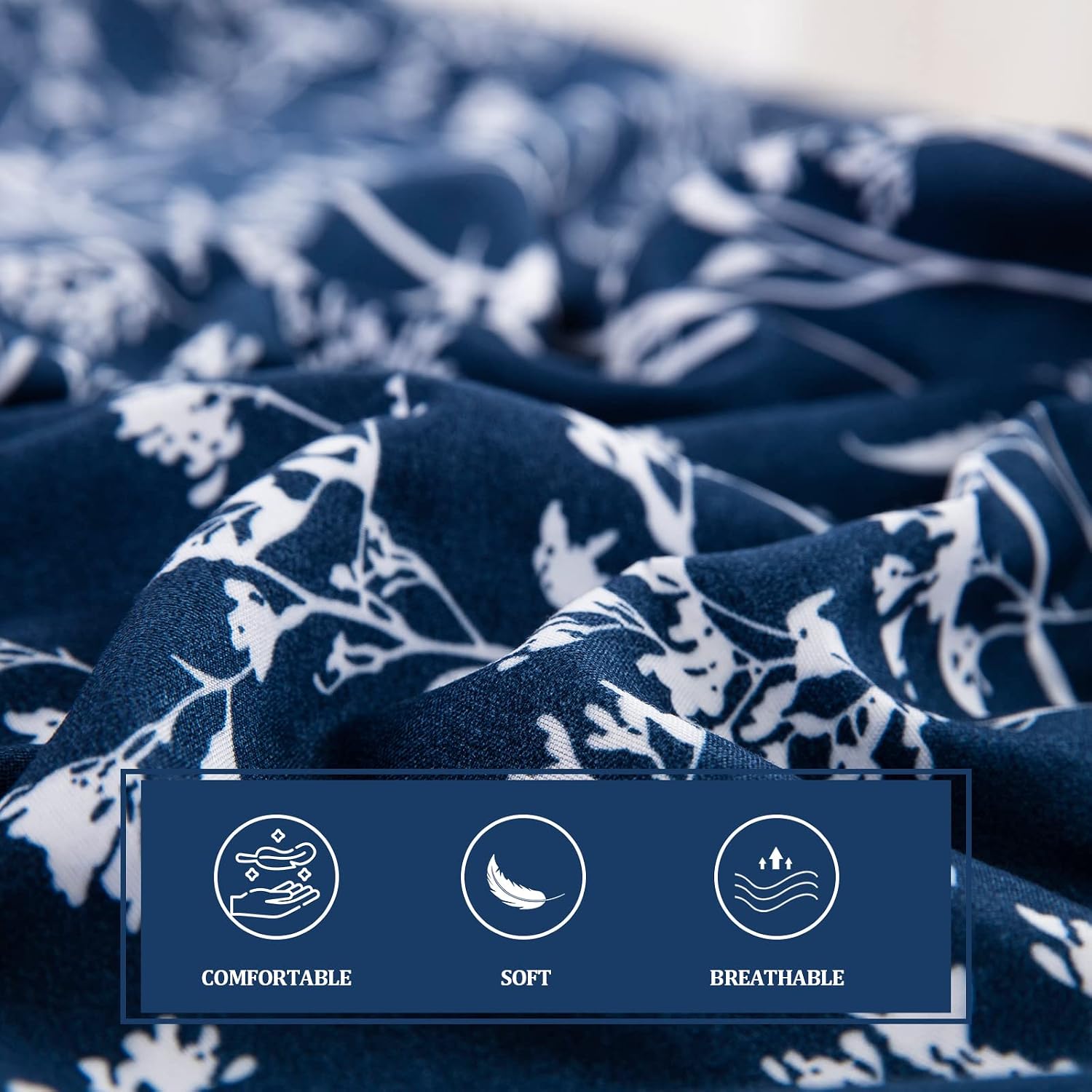 Thumbnail 5 de DJY Navy Bedding King 230x220cm duvet set