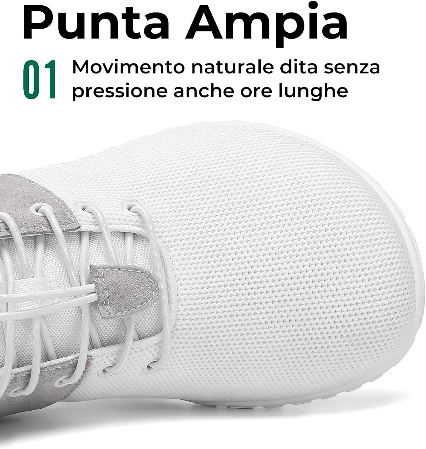 Detalle de Saguaro Scarpe Barefoot Sportive unisex con punta larga, Zero Drop e tomaia in Flyknit (Gr. 36-48)