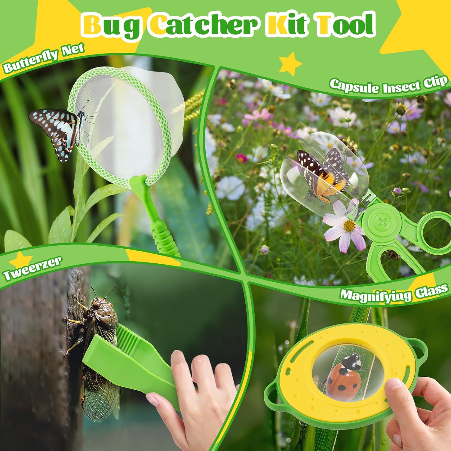 Thumbnail 1 de Funsland Forscherset für Kinder ab 4 Jahren – Entdecker-Set mit Insektenbox, Lupenglas und Netz