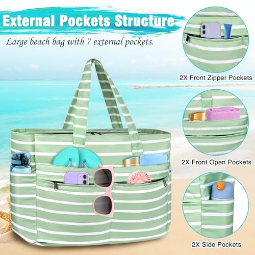 Thumbnail 6 de WACCET Bolsa de Playa Grande Mujer impermeable con cremallera, 50L, plegable y XXL