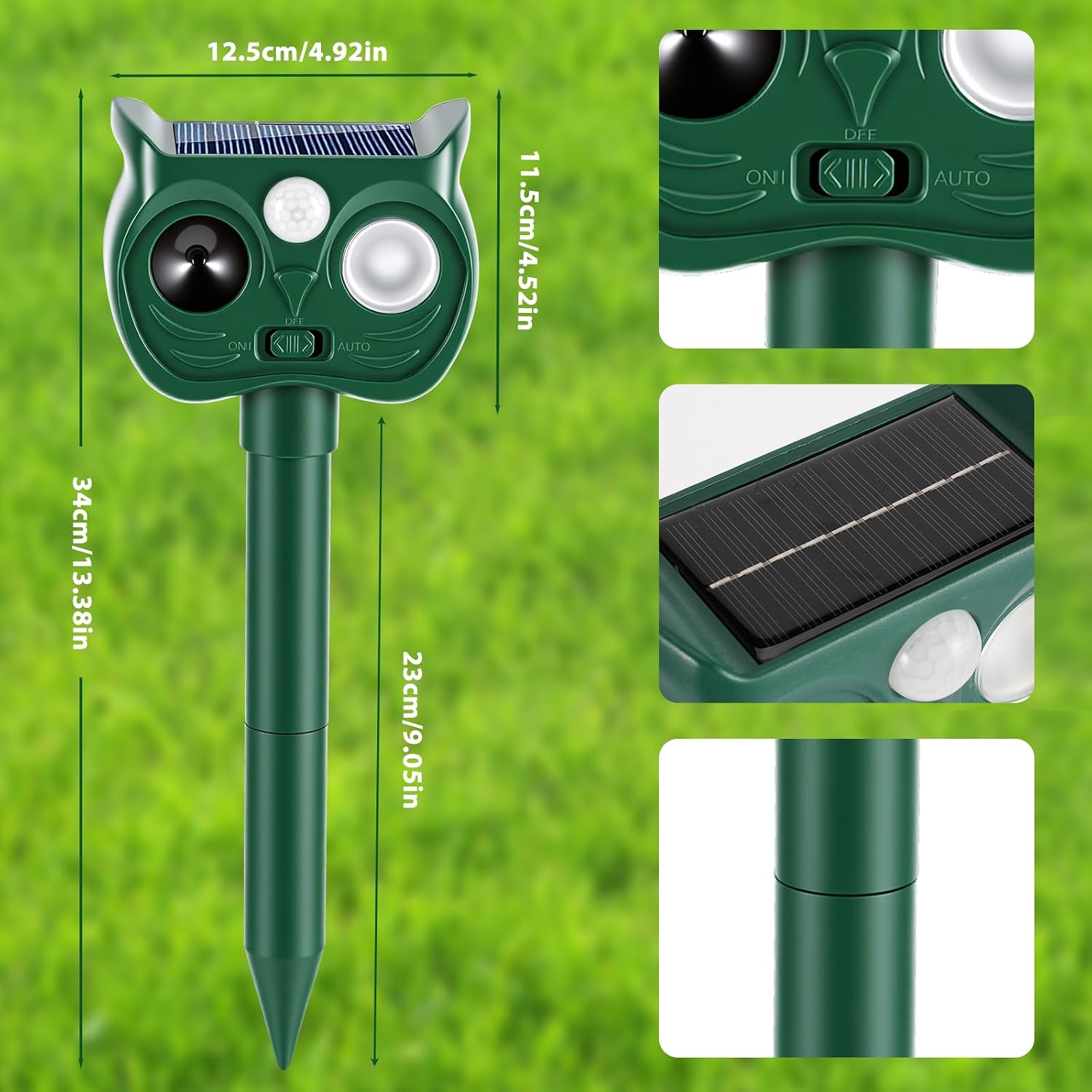 Thumbnail 6 de Cat Repellent For Gardens with LED Flash, PIR Motion Sensor and Multi-Mode Ultrasonic Deterrent