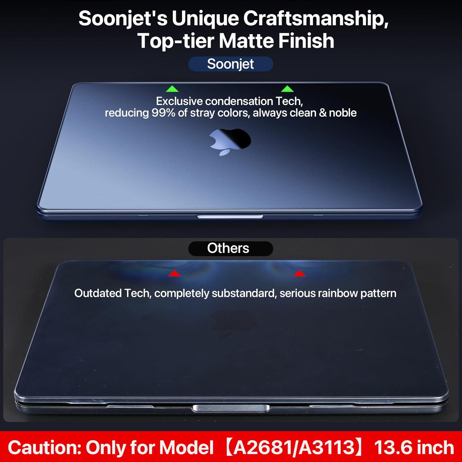 Detalle 2 de Soonjet MacBook Air M4 13.6" Hard Shell Case
