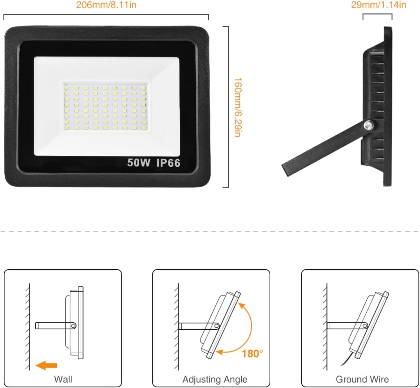 Thumbnail 4 de TTiiLoe 50W LED Flood Light