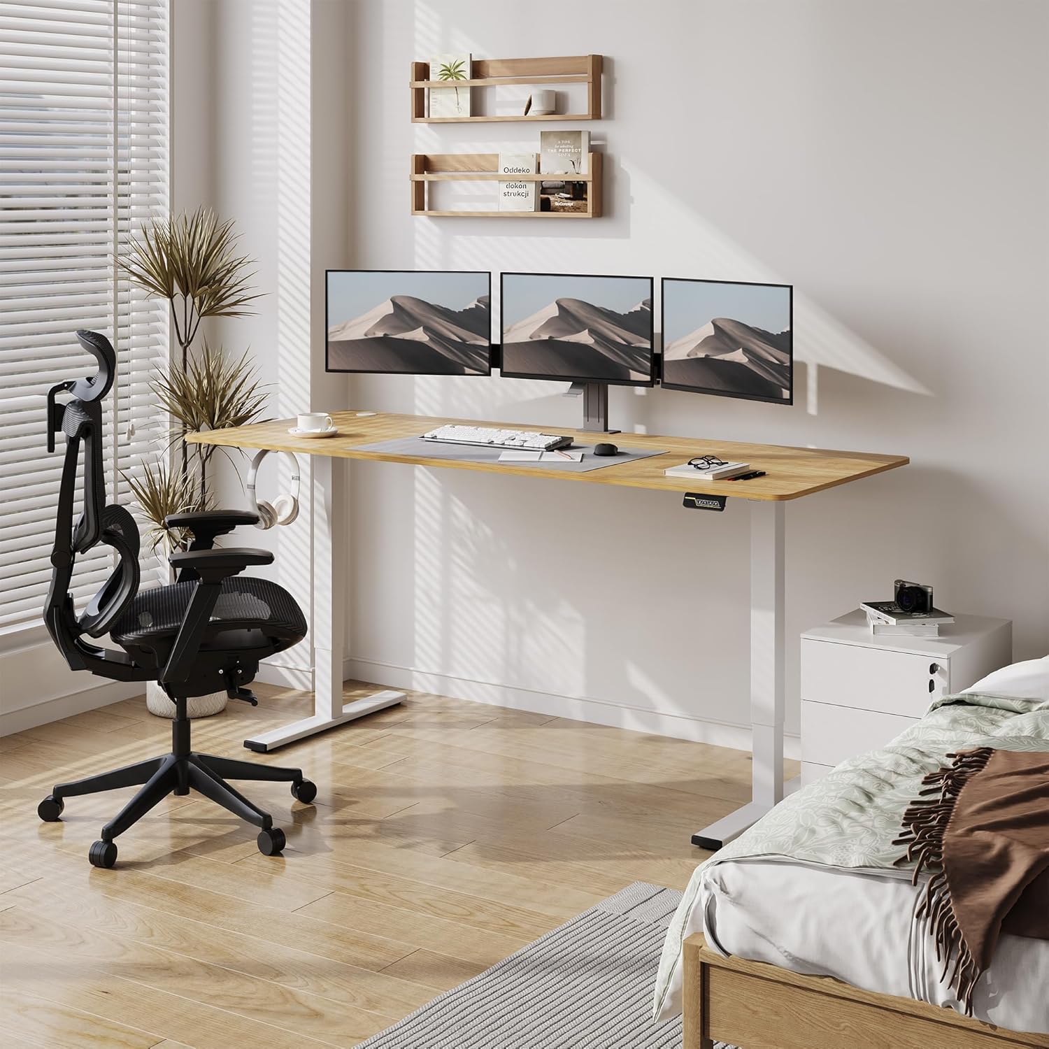 Thumbnail 1 de SANODESK Bureau Assis Debout Électrique réglable en hauteur 200x80 cm avec fonction mémoire