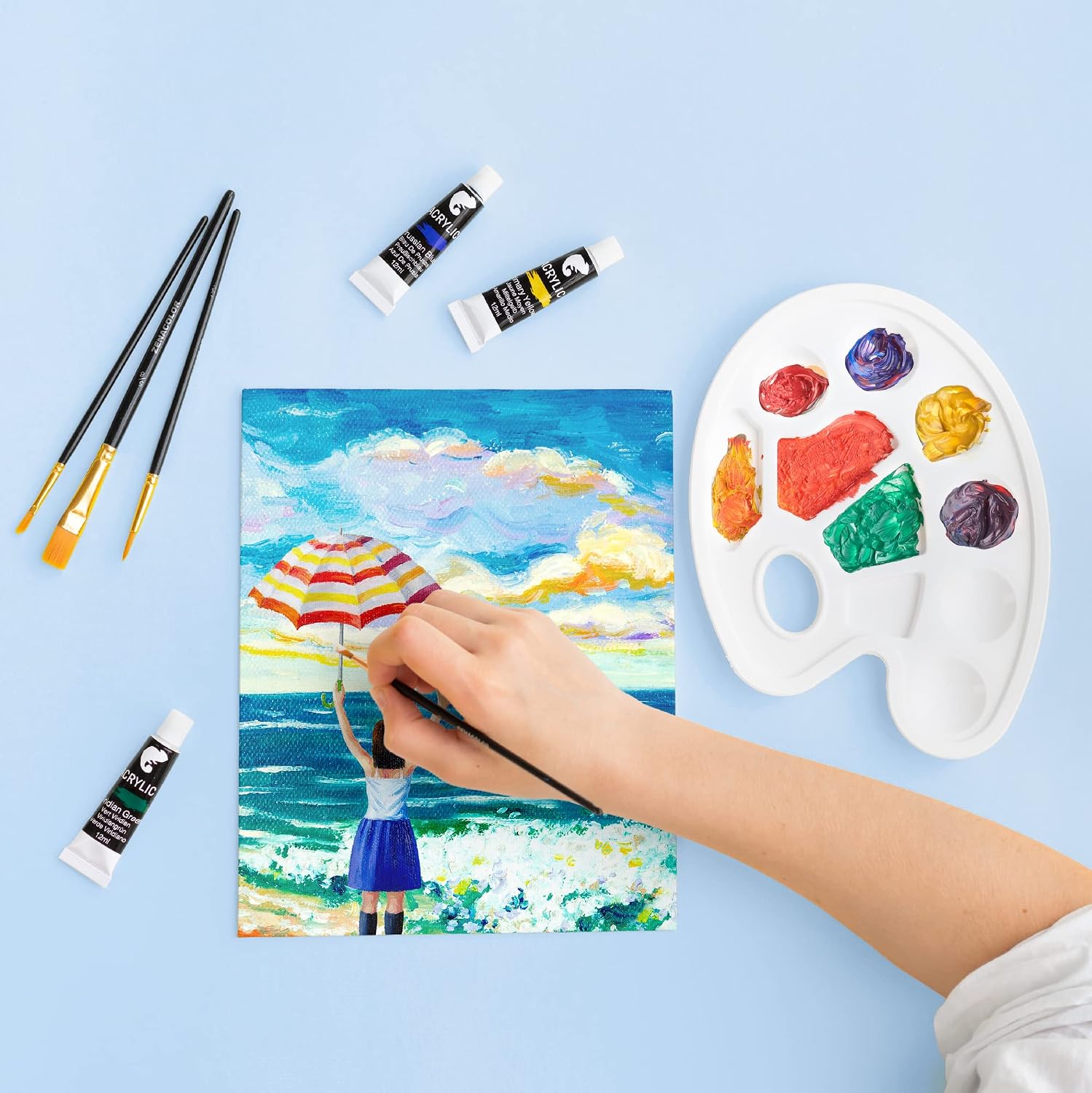 Detalle de Zenacolor Kit peinture acrylique 24x12ml 🎨