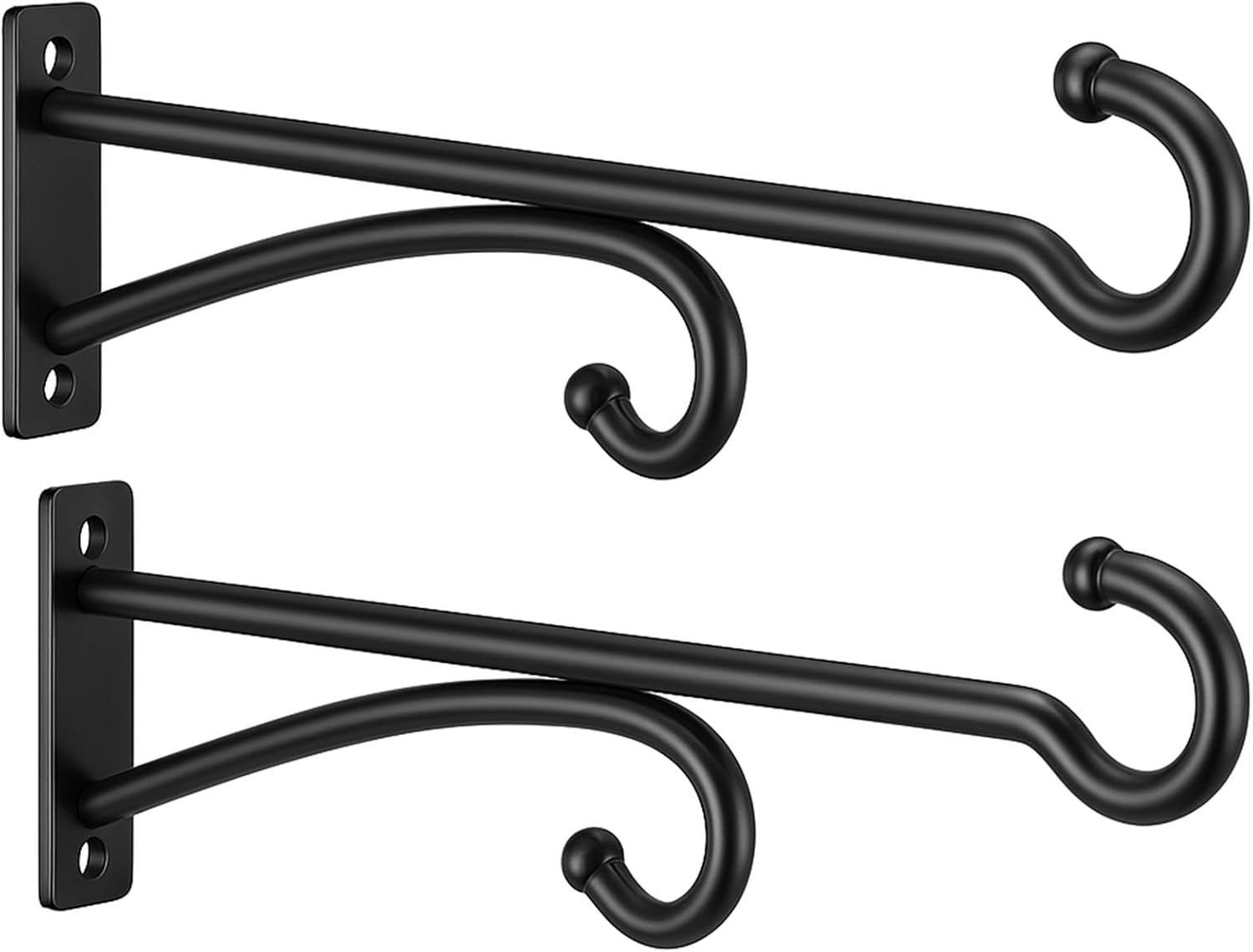 Detalle de 30cm Plant Hanger Hook (2 Pack) – Outdoor & Indoor Metal Brackets, Black