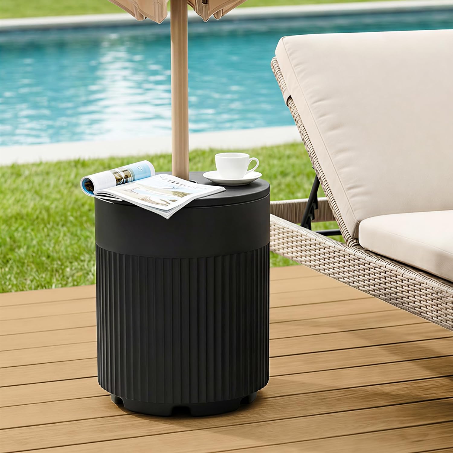 Detalle de OLILAWN Patio Umbrella Base, 90 lb