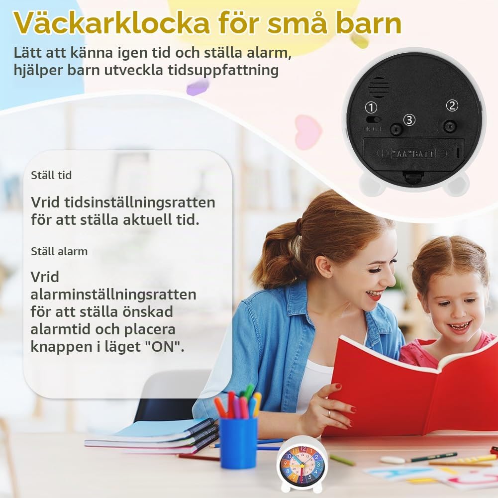 Thumbnail 6 de OSDUE P2-KTNZAO250731-FBA väckarklocka för barn, tyst med 24-timmarsurtavla