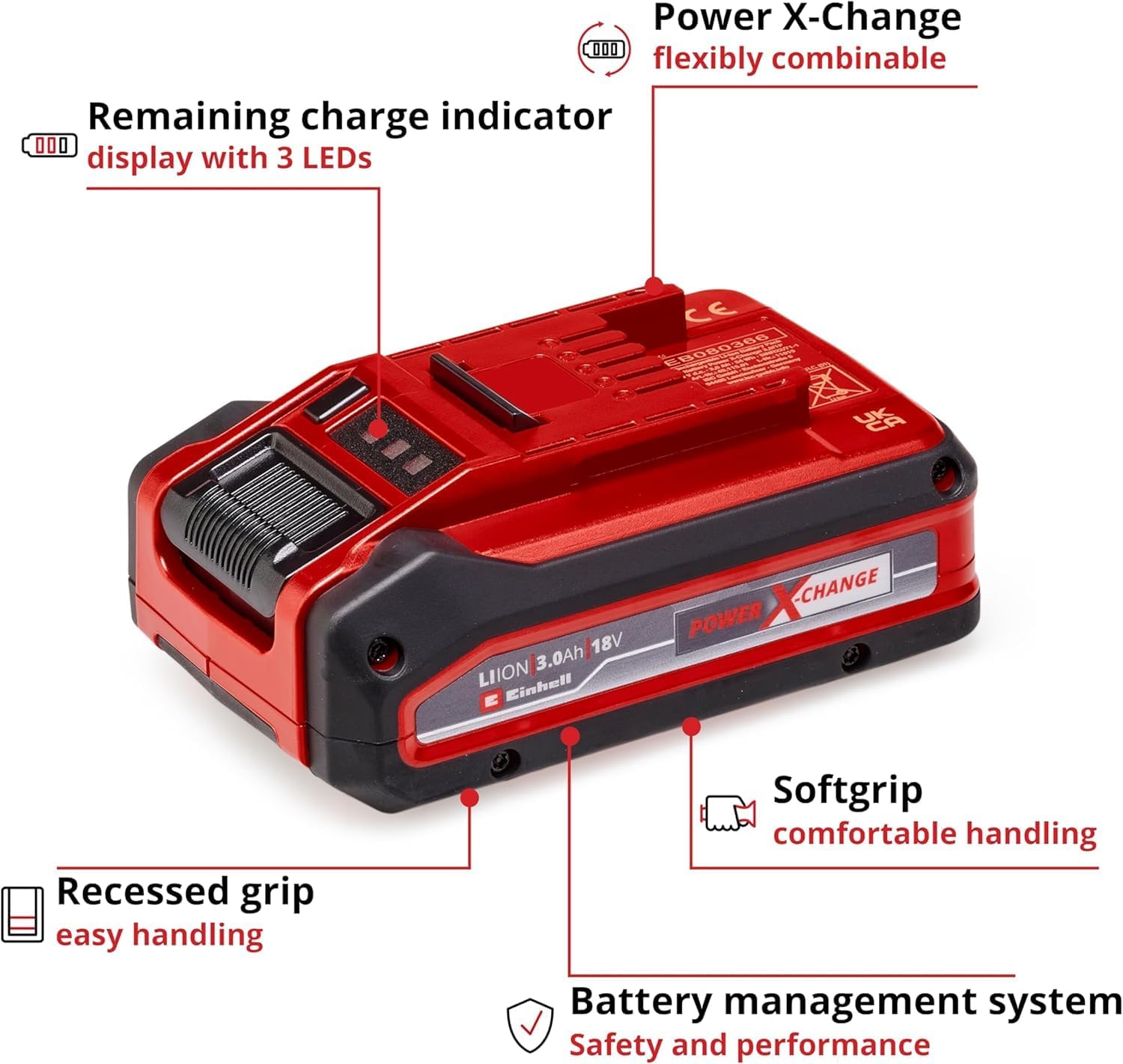 Thumbnail 3 de Einhell 18V 3.0Ah Plus battery