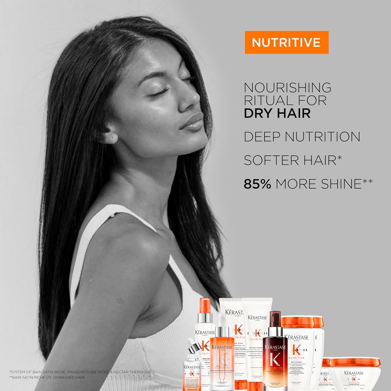 Thumbnail 6 de Kérastase Nutritive Bain Satin Gentle Hydrating Shampoo (Dry Hair) with Niacinamide, 250 ml
