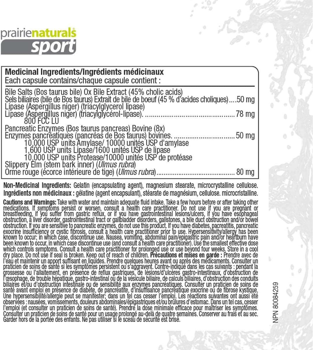 Detalle de Prairie Naturals Fat-Digesting Enzyme Capsules, 60 Count