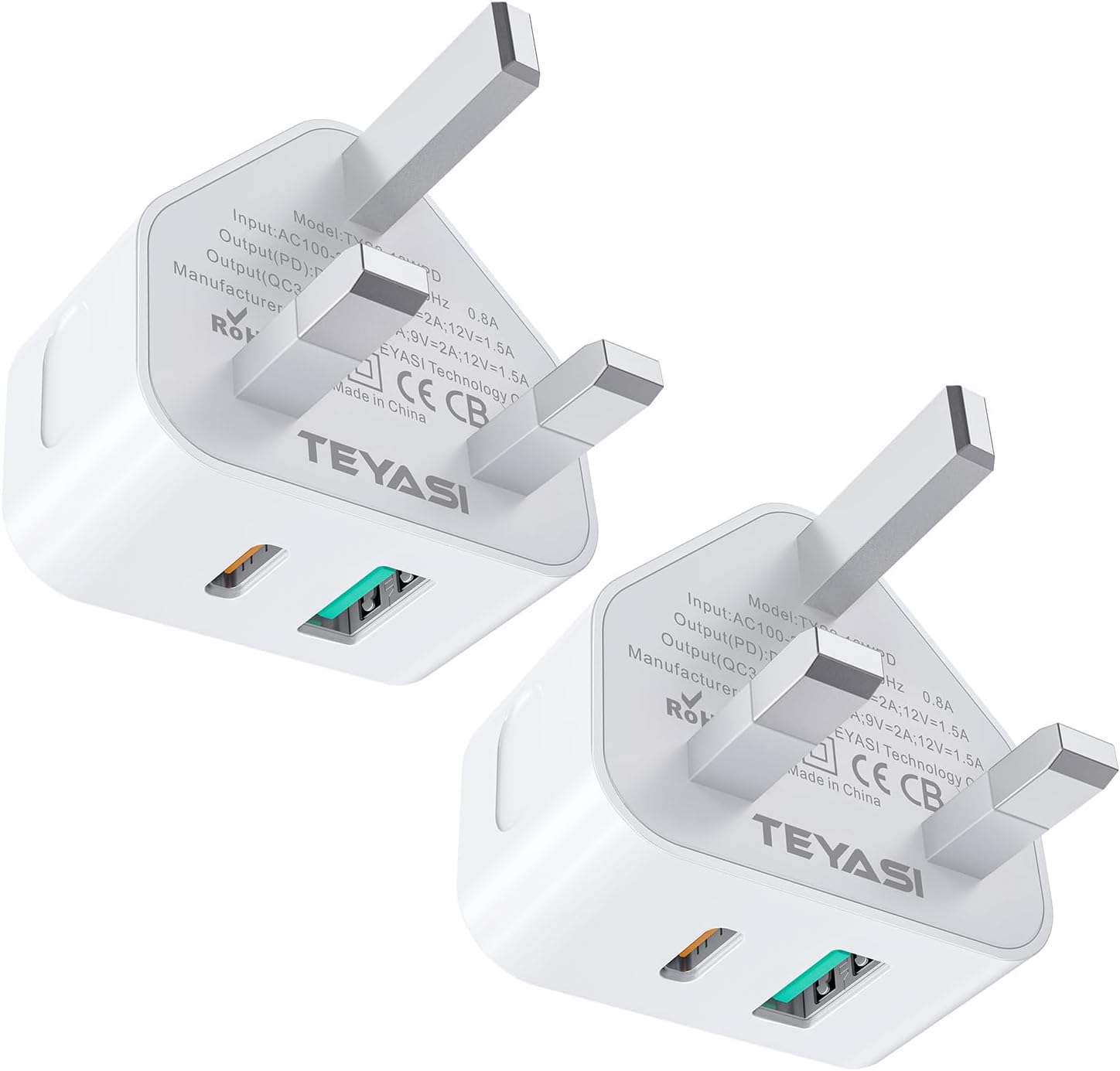 Detalle de USB C Plug 25W dual‑port charger 2-pack 🔌