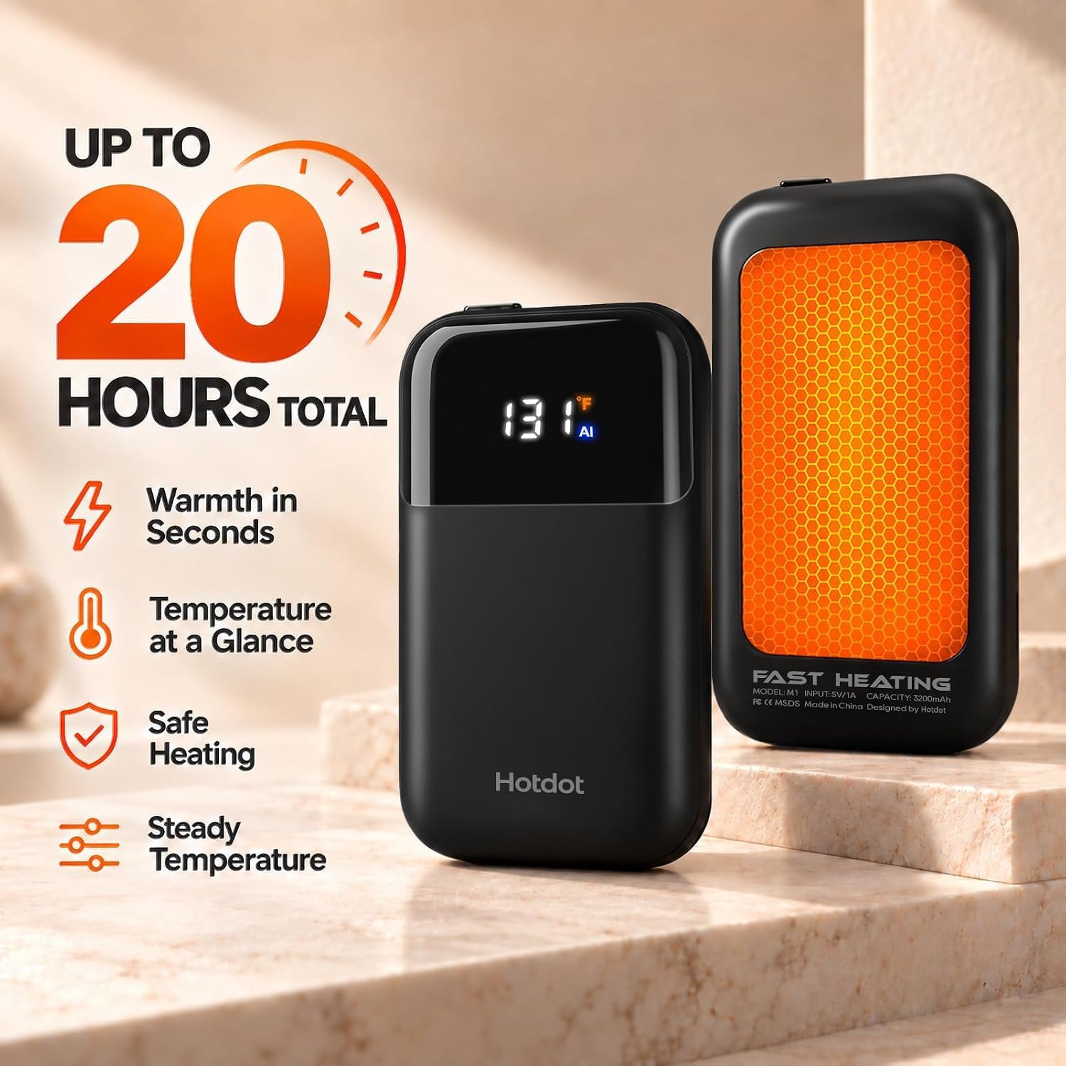 Thumbnail 4 de Hotdot Hand Warmers Rechargeable 131°F