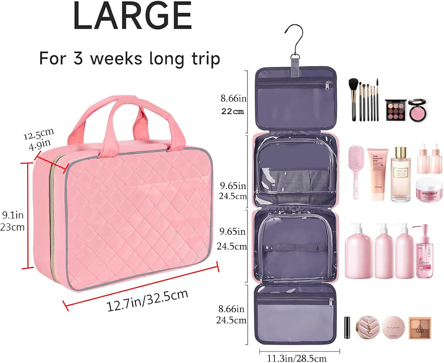 Detalle 2 de ANPTER Trousse Voyage Grande Capacité 32,5 cm