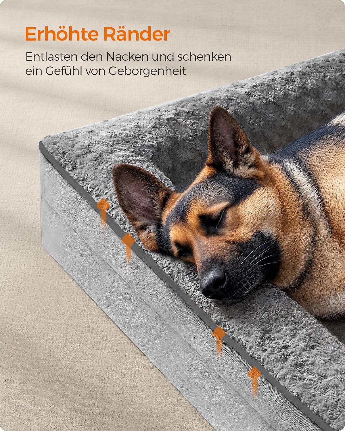 Thumbnail 4 de Feandrea PGW254G01 orthopädisches Hundebett 122×85×16 cm