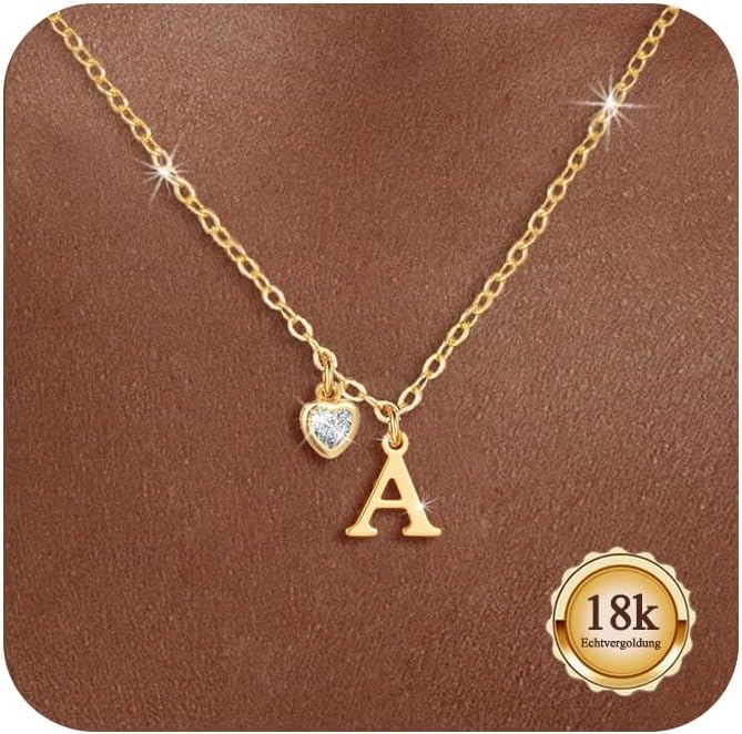 Detalle de Maynor Gold Buchstaben Kette mit 18K Vergoldung