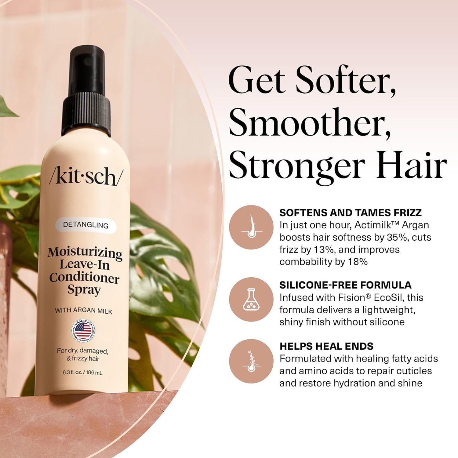 Thumbnail 4 de Kitsch Argan Milk Leave-In Conditioner 6.3 oz