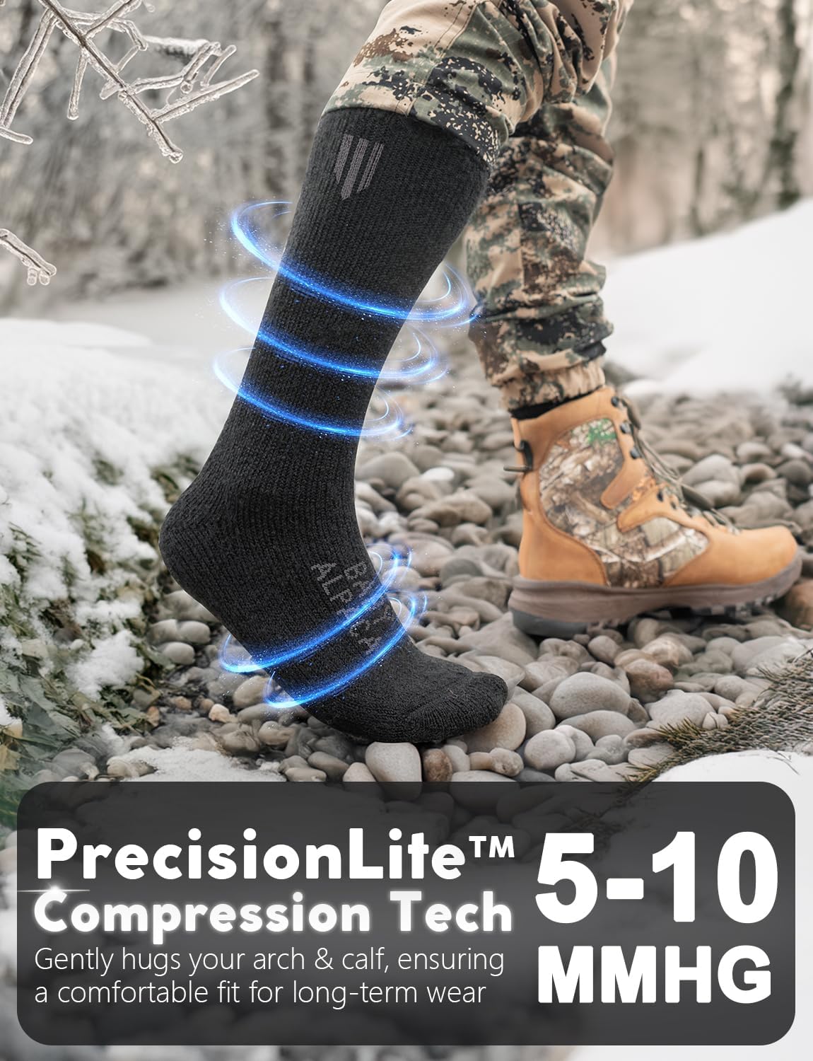 Detalle de Juclise Baby Alpaca Boot Socks, Heavyweight Thermal Cushioning